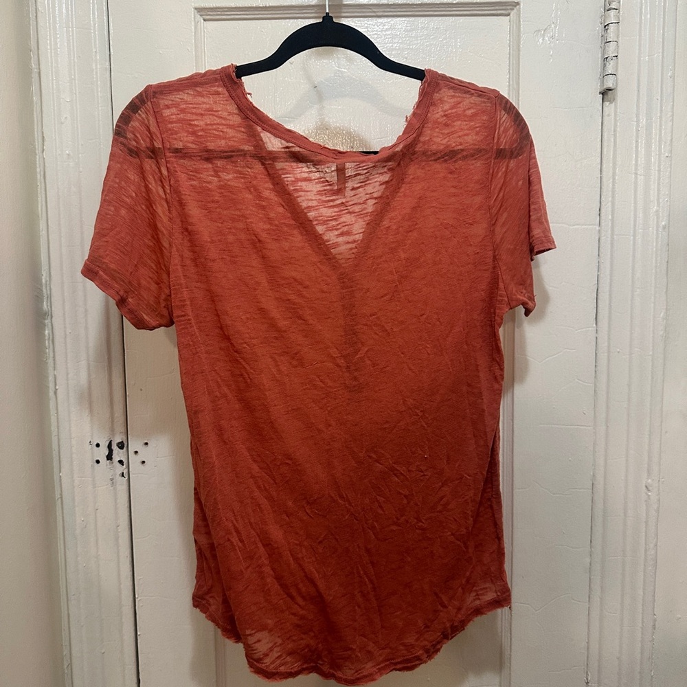 BKE Burnt Orange Short Sleeve Top
